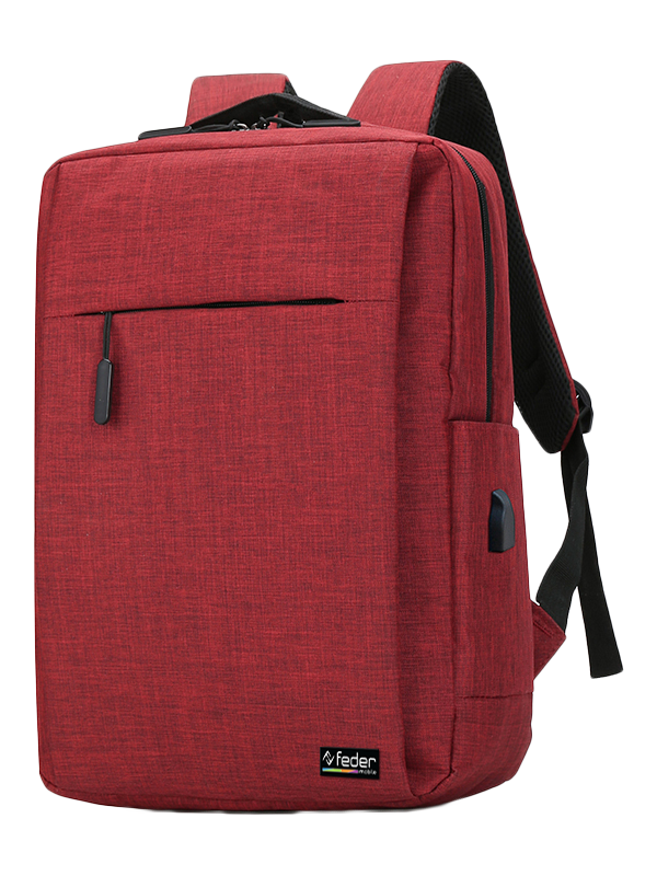 ZAINO BORDEAUX 3 ZIP E USB