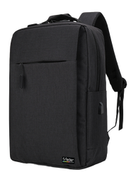 ZAINO NERO 3 ZIP E USB